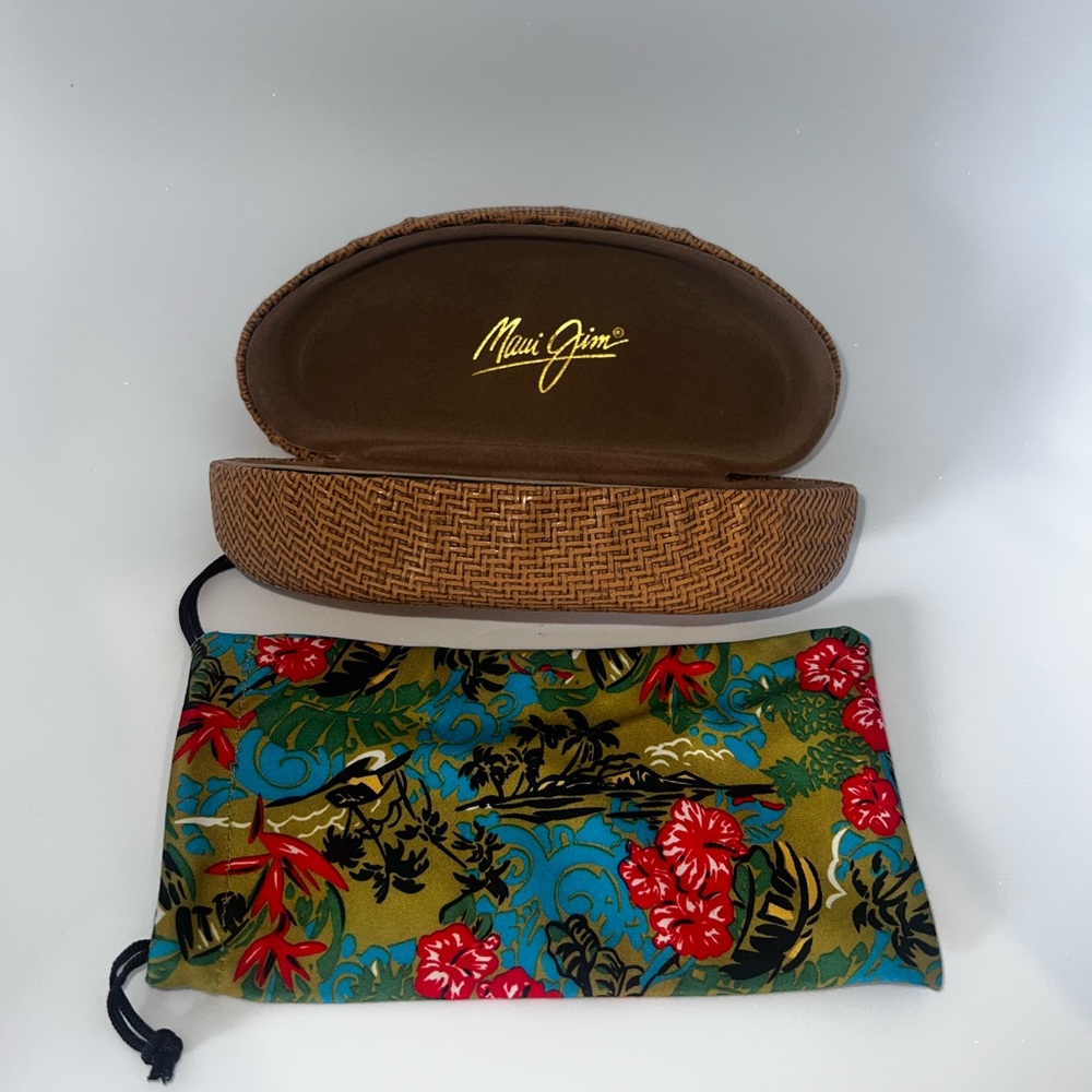 Maui Jim Sunglasses Case with Floral Pouch